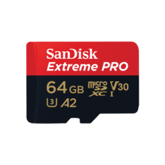 SanDisk 64GB Extreme PRO microSDXC UHS-I Card SDSQXCU-064G-GN6MA