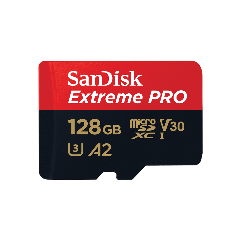 SanDisk 128GB Extreme PRO microSDXC UHS-I Card SDSQXCD-128G-GN6MA