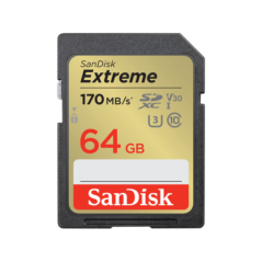 SanDisk 64GB Extreme SD UHS-I Card SDSDXV2-064G-GNCIN