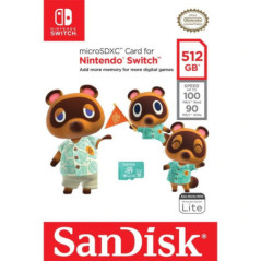 SanDisk 512GB Nintendo-Licensed microSD Card for Nintendo Switch SDSQXAO-512G-GN3ZN