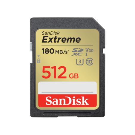 SanDisk 512GB Extreme SD UHS-I Card (SDSDXVV-512G-GNCIN)