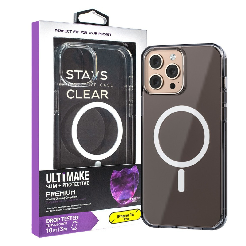 Ultimake Shockproof Transparent Magsafe Cover Case for iPhone 14 Pro