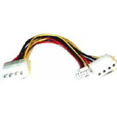 8ware Power Splitter to Hard & FDD + Floppy drv 1x Molex (Female) to 2x Molex (Male) + 1x Floppy (Female) 30cm cable