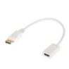 8ware DisplayPort DP to HDMI Male to Female Adapter Cable High-resolution suppor 20cm Length Use for movies, presentations, phot