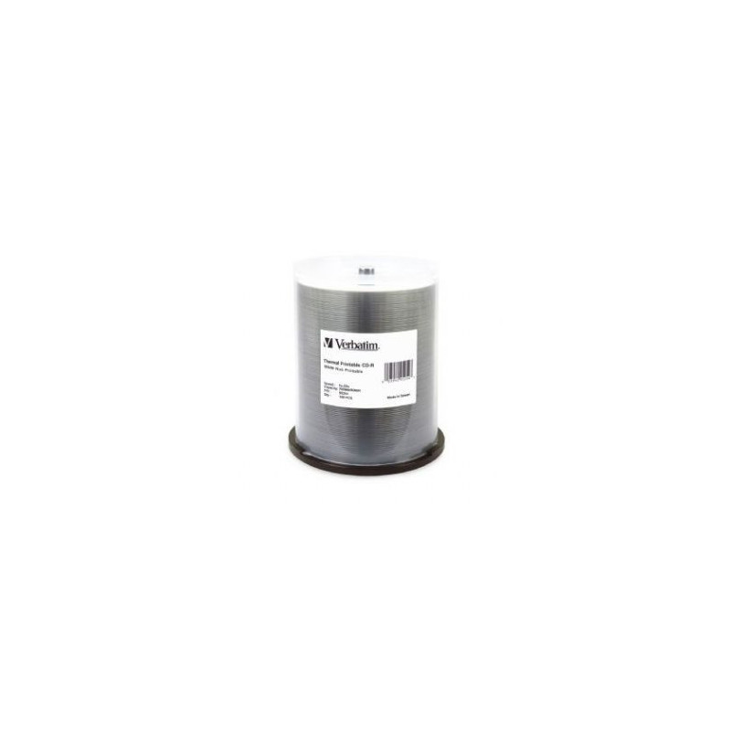 CD-R 80 Min WHT Wide THERM 100 Pk 52x