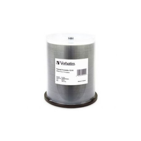 CD-R 80 Min WHT Wide THERM 100 Pk 52x