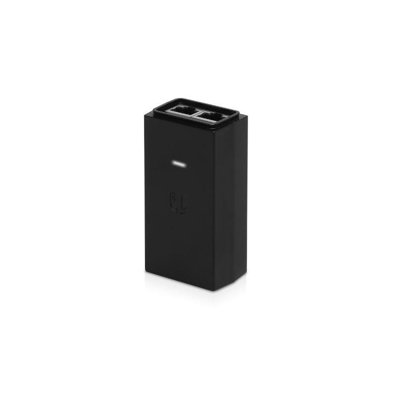 Ubiquiti PoE Adapter, 24VDC, 12W, Gigabit Ethernet, ESD protection & LED, Surge and Clamping Protection, Black