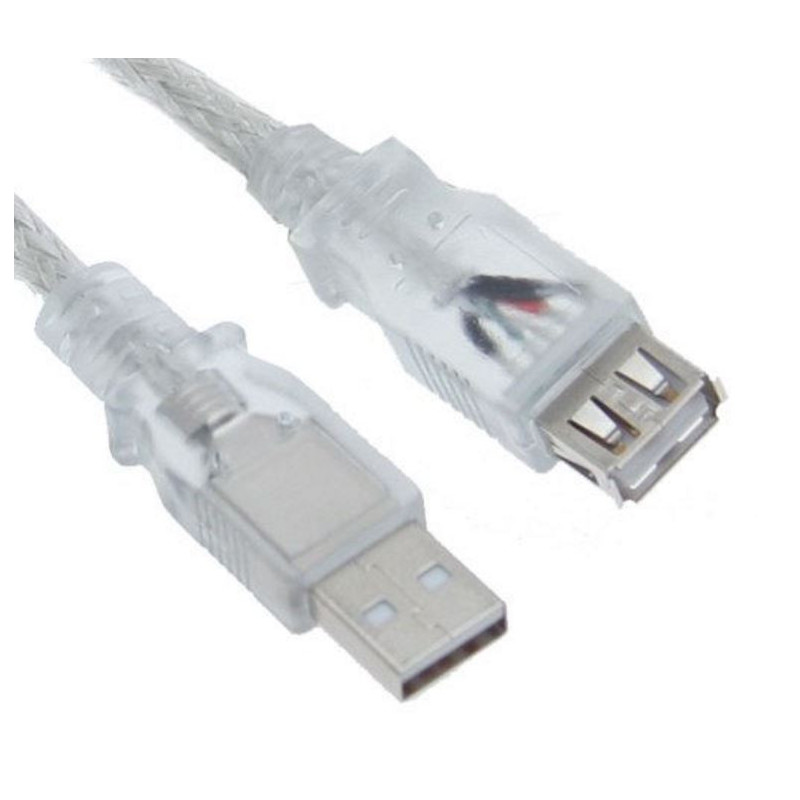 Astrotek USB 2.0 Extension Cable 5m - Type A Male to Type A Female Transparent Colour RoHS