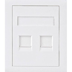 CAT6 RJ45 Wall Face Plate 86x86mm 2 Port Socket Kit