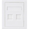 CAT6 RJ45 Wall Face Plate 86x86mm 2 Port Socket Kit