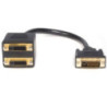 DVI-D Splitter Cable 24+1 pins Male to 2x Female