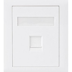 CAT6 RJ45 Wall Face Plate 86x86mm 1 Port Socket Kit
