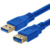 1m USB 3.0 Extension Cable - Type A Male to Type A Female Blue Colour