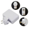Astrotek USB Travel Wall Charger AU Power Adapter Plug 5V 2.1A 100V-240V 2 Ports White Colour for iPhone Samsung Smartphones & U