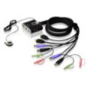 Aten Petite 2 Port USB HDMI KVM Switch with Audio and Remote Port