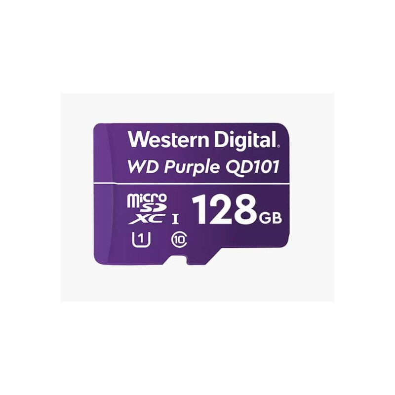 Western Digital WD Purple 128GB MicroSDXC Card 24/7 -25Â°C to 85Â°C Weather Humidity Resistant for Surveillance IP Cameras mDVRs