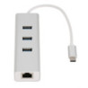 Astrotek USB-C to LAN + 3 Ports USB3.0 Hub Gigabit RJ45 Ethernet Network Adapter Converter 15cm for iPad Pro Macbook Air Samsung