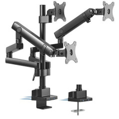 Brateck Triple Monitor Mount with USB Ports - 17in-27in