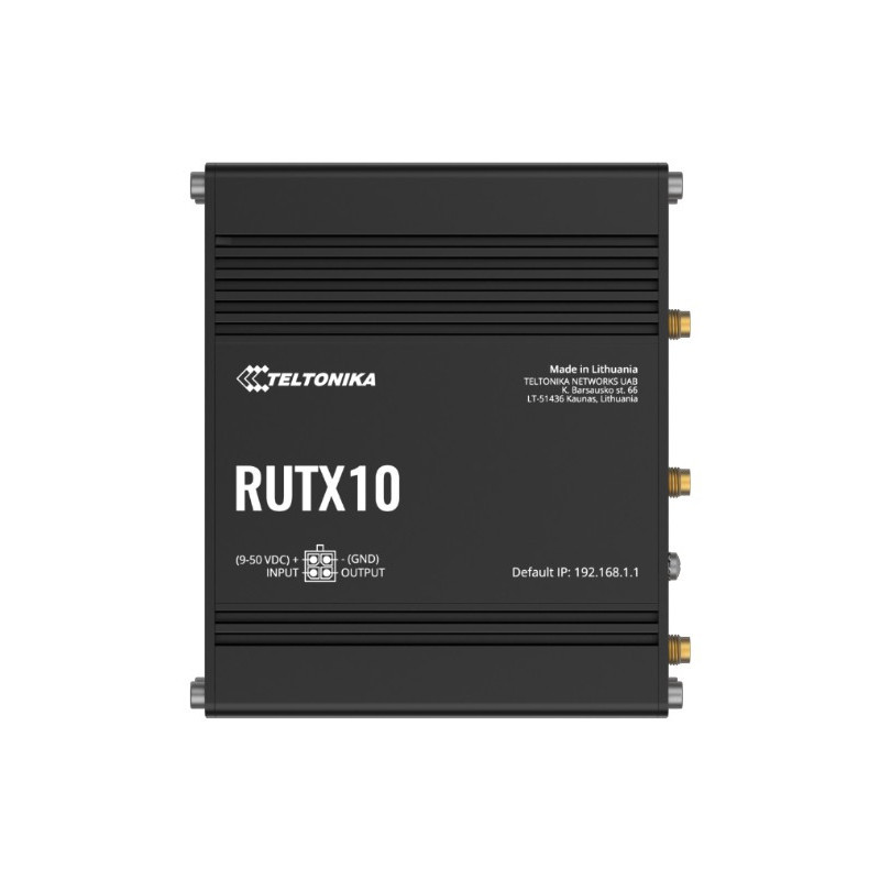 Teltonika RUTX10 Professional Ethernet Router, Industrial Ethernet Router/VPN/Firewall (NO-LTE) with Dual Band WiFi 5 802.11ac, 