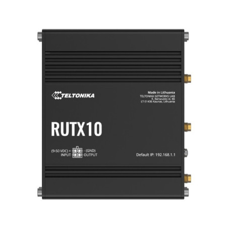 Teltonika RUTX10 Professional Ethernet Router, Industrial Ethernet Router/VPN/Firewall (NO-LTE) with Dual Band WiFi 5 802.11ac, 