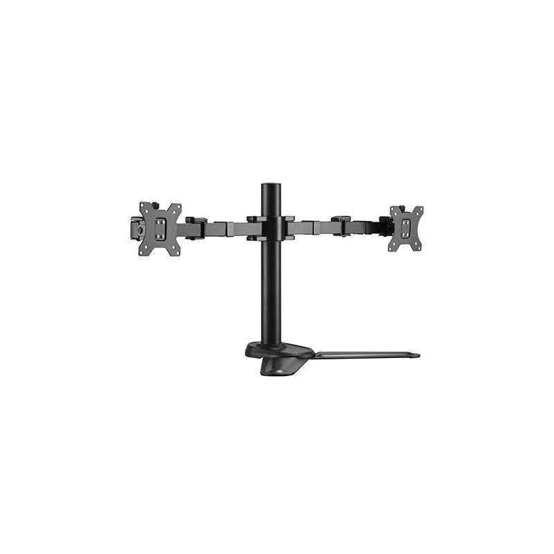 Brateck Dual Free Standing Monitors Affordable Steel Articulating Monitor Stand Fit Most 17'-32' Monitors Up to 9kg per screen V