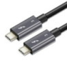 Astrotek 0.7m Thunderbolt 3 USB-C Data Sync Fast Charge Cable Male to Male 100W 40Gbps 5K Video for Samsung S22 S21 Note iPad Pr