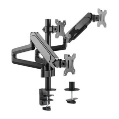 Brateck Triple Monitors Pole-Mounted Gas Spring Monitor Arm - 17in-27in