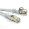 Hypertec CAT6A Shielded Cable 5m Grey/White Color 10GbE RJ45 Ethernet Network LAN S/FTP LSZH Cord 26AWG PVC Jacket