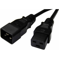 8Ware 3m Power Extension Cable Lead 15A IEC-C19 to IEC-C20 Male to Female for UPS PDU PC Servers Rack-mount Power Distribution U