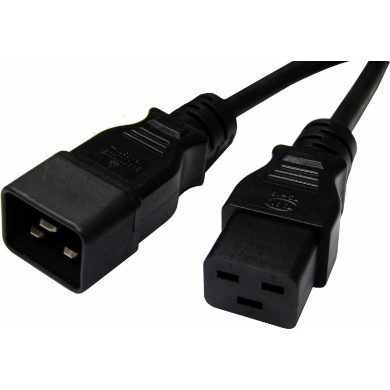 8Ware 2m Power Extension Cable Lead 15A IEC-C19 to IEC-C20 Male to Female for UPS PDU PC Servers Rack-mount Power Distribution U