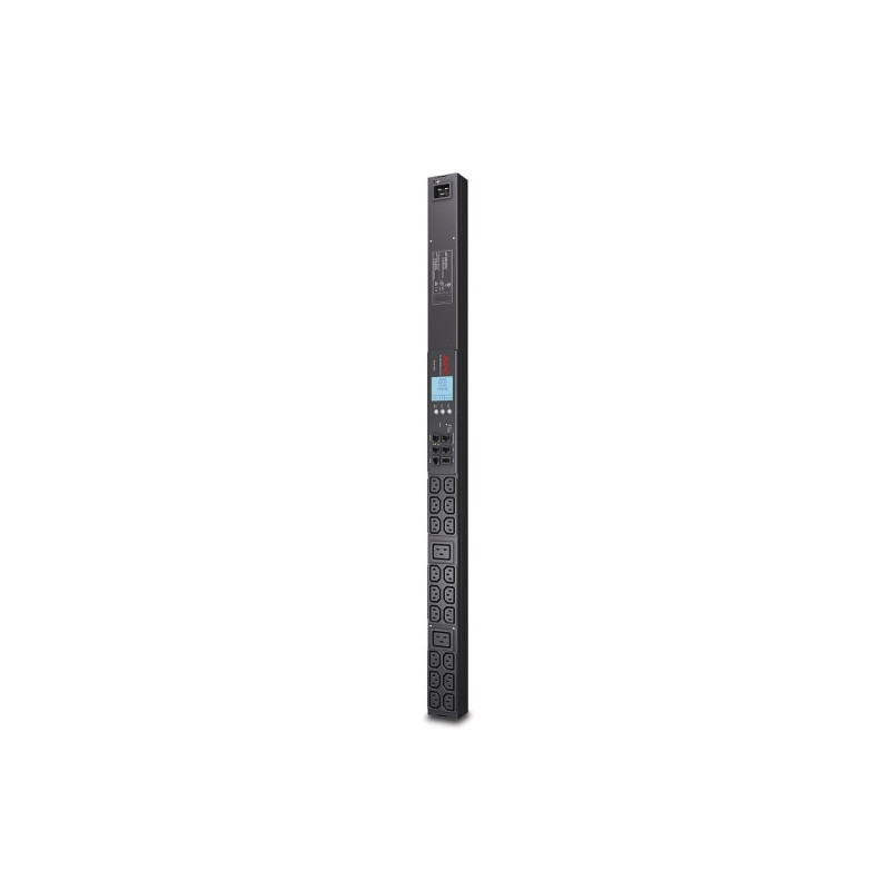 APC METERED VERTICAL PDU, 230V, 16A, 3.3KW, C13(18), C19(2), IEC-320, 2YR