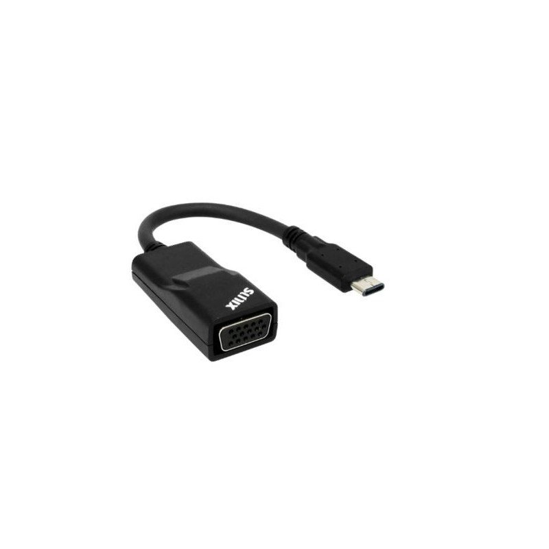 (LS) Sunix USB Type C to VGA Adapter, Compliant with VESA DisplayPort, Driver free under Apple MAC, Google Chromebook and Window