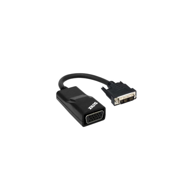(LS) Sunix DVI-D to VGA Adapter; compliant with VESA VSIS version 1, Rev.2; Output resolutions up to 1920x1200; HDTV resolutions