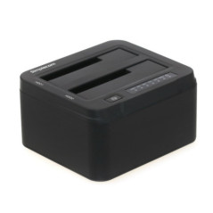 Simplecom SD322 Dual Bay USB 3.0 Aluminium Docking Station for 2.5in and 3.5in SATA HDD Black