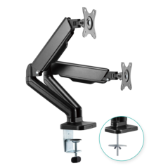 mbeatÂ® activiva ErgoLife Dual Monitor Screen Steel Gas Spring Monitor Arm Built-in Spring Tension Cable Management Net Weight4k