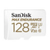 SanDisk Max Endurance 128GB microSD 100MB/s 40MB/s 20K hrs 4K UHD C10 U3 V30 -40Â°C to 85Â°C Heat Freeze Shock Temperature Water