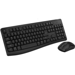 RAPOO X1800Pro Wireless Mouse & Keyboard Combo - 2.4G, 10M Range, Optical, Long Battery, Spill-Resistant Design,1000 DPI, Nano R