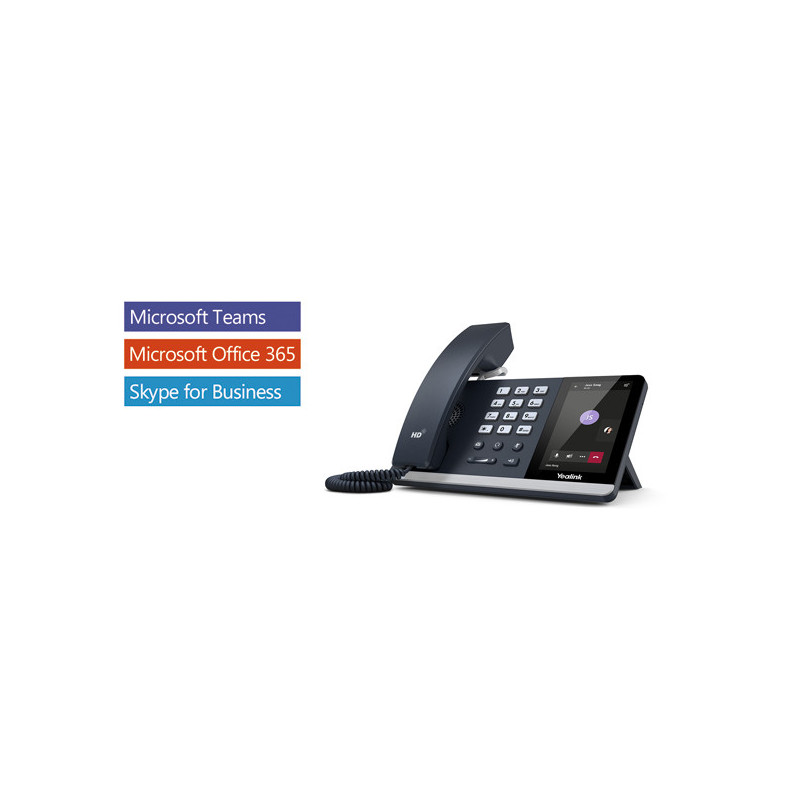 Yealink T55A -Teams Edition, IP Phone, 4.3' Screen, HD Voice, USB, Dual Gigabit,  (Power Adapter & Wall Mount Bracket Optional) 