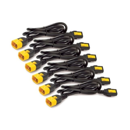 APC (AP8706S-WW) POWER CORD KIT (6 EA), LOCKING, C13 TO C14, 1.8M BLACK