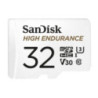 SanDisk High Endurance 32GB microSD 100MB/s 40MB/s 2.5K hrs 4K UHD C10 U3 V30 -40Â°C to 85Â°C Heat Freeze Shock Temp Water X-ray