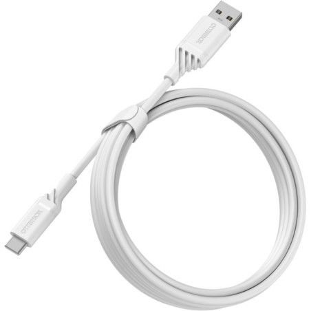 OtterBox USB-C to USB-A (2.0) Cable (2M) - White (78-52660), 3 AMPS (60W), 3K Bend/Flex, Samsung Galaxy, Apple iPhone, iPad, Mac