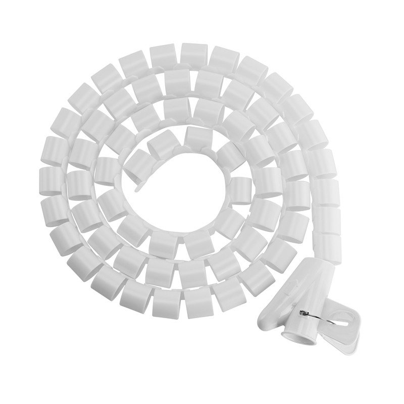 Brateck 20mm/0.79' Diameter Coiled Tube Cable Sleeve  Material Polyethylene(PE) Dimensions 1000x20mm - White (LS)