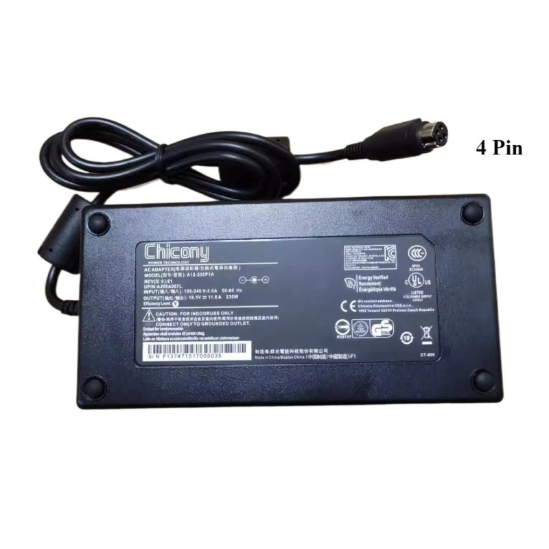 AC ADAPTER 230W 19.5V 11.8A - 4PIN ROUND CONNECTOR