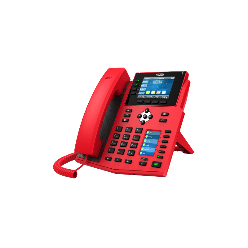 Fanvil X5U-RED High End Enterprise IP Phone - 3.5' Colour Screen, 16 Lines, 40 x DSS Buttons, Dual Gigabit NIC,Bluetooth - 2 Yea
