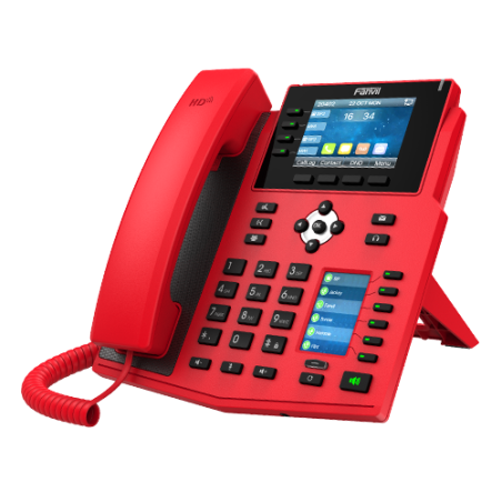 Fanvil X5U-RED High End Enterprise IP Phone - 3.5' Colour Screen, 16 Lines, 40 x DSS Buttons, Dual Gigabit NIC,Bluetooth - 2 Yea
