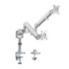 Brateck Dual Monitor Epic Gas Spring Aluminium Monitor Arm 17in-32in - Gloss Grey