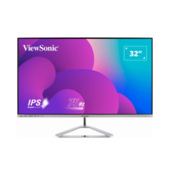 ViewSonic 32' Office Professional Stylish Elegant & Ultra Thin bezel, SuperClear IPS  4ms, FHD, HDMI, DP, VGA, Speakers, Low Ene
