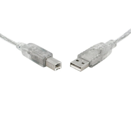 8Ware USB 2.0 Cable 5m Type A to B Male to Male Printer Cable for HP Canon Dell Brother Epson Xerox Transparent Metal Sheath UL 