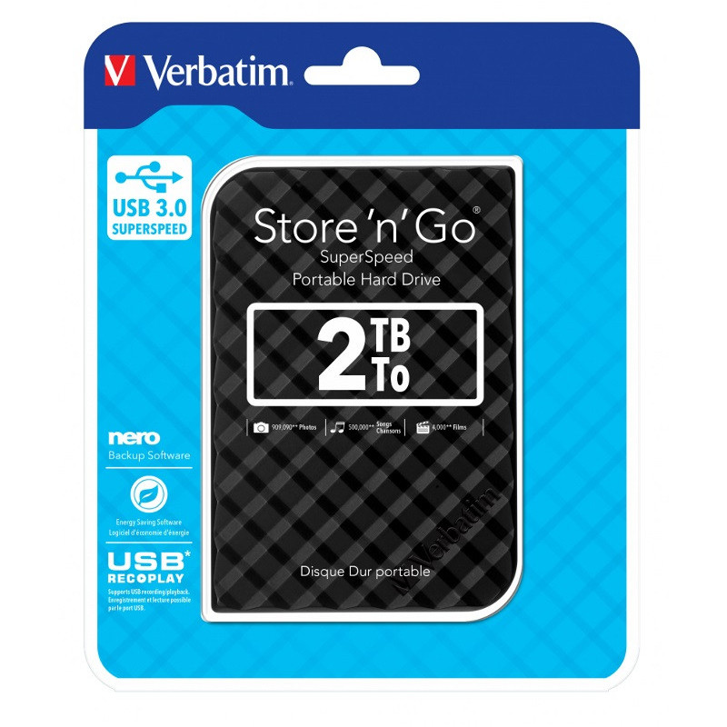 STORE 'N' GO USB 3.0 HDD GRID 2TB BLACK