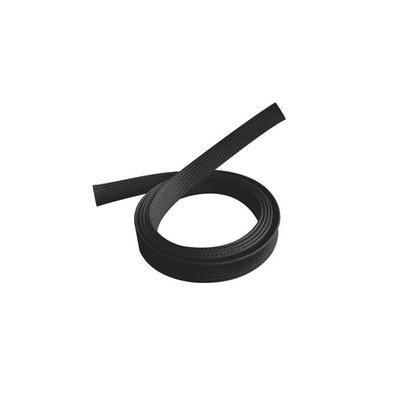 Brateck Braided Cable Sock (40mm/1.6' Width)  Material Polyester Dimensions1000x40mm -- Black (LS)